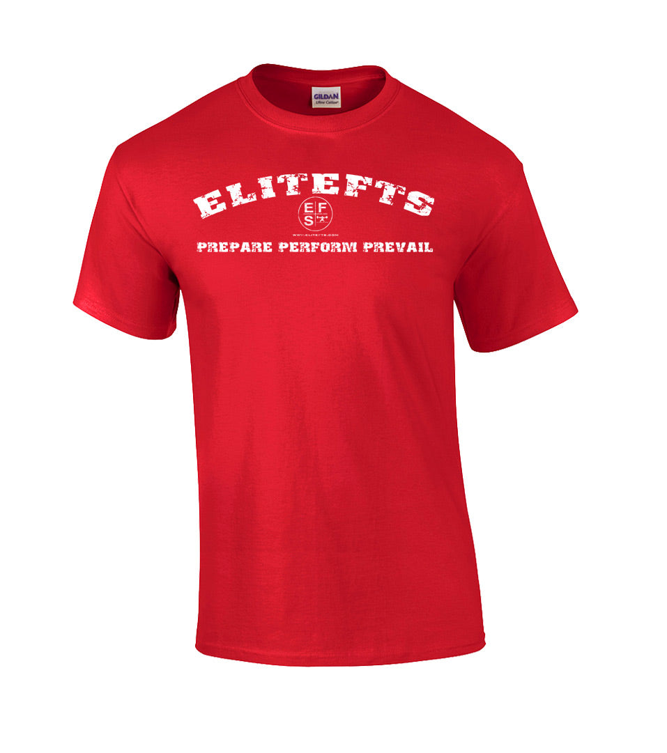 elitefts Prepare Perform Prevail T-Shirt red