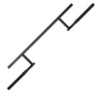 A black metal mounting bracket or support frame with two long parallel bars connected by short crossbars, shown on a plain white background.