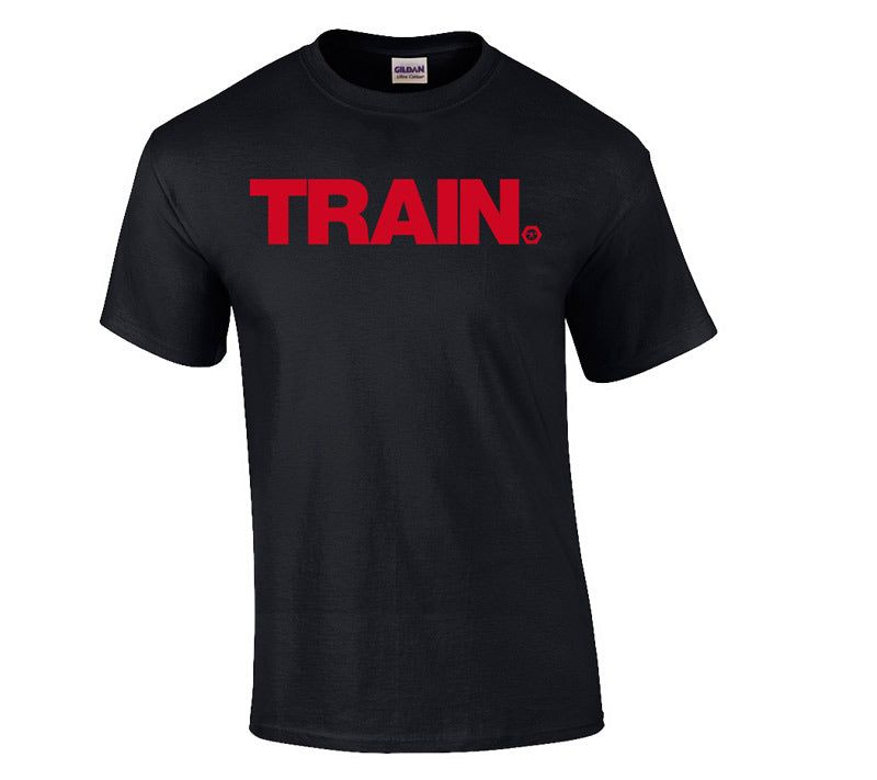 elitefts Train Red T-Shirt Black