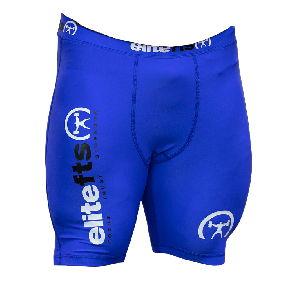 blue compression shorts