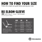 rehband rx elbow sleeve 5mm size chart