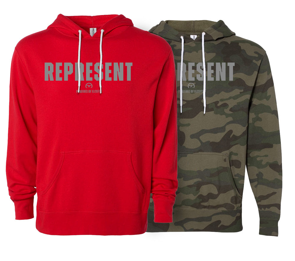 elitefts represent lightweight hoodie