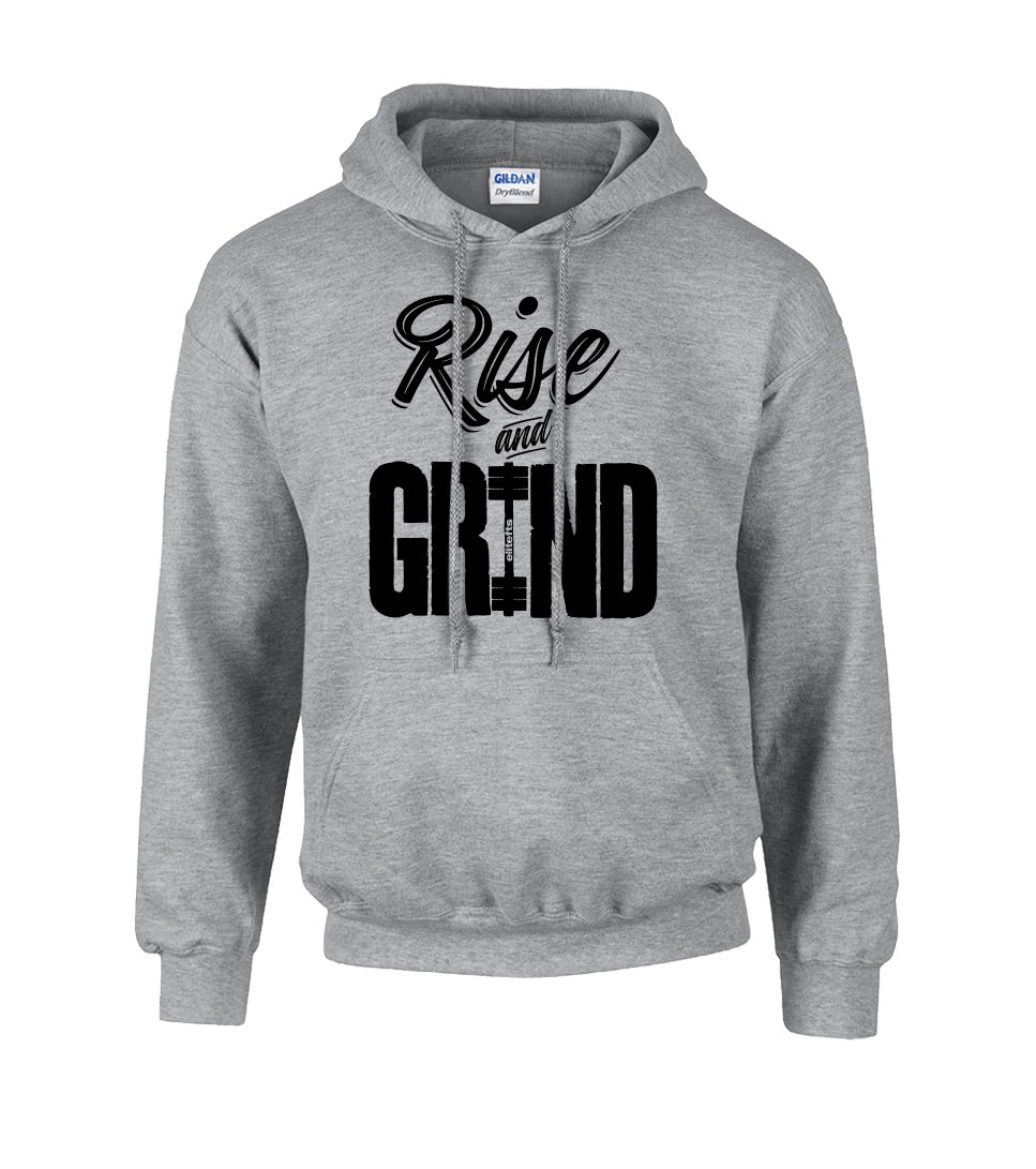 picture of elitefts Rise and Grind Hoodie GREY