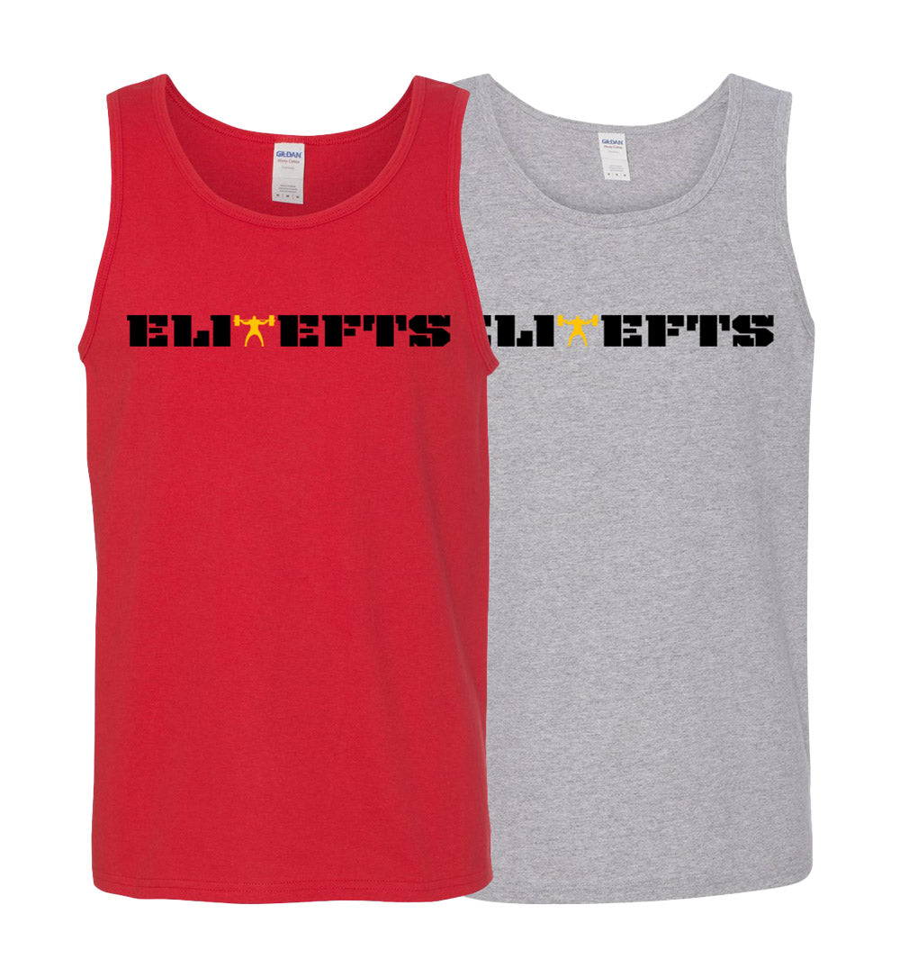picture of a tank top with a Rocky Gold EliteFTS decal on the chest