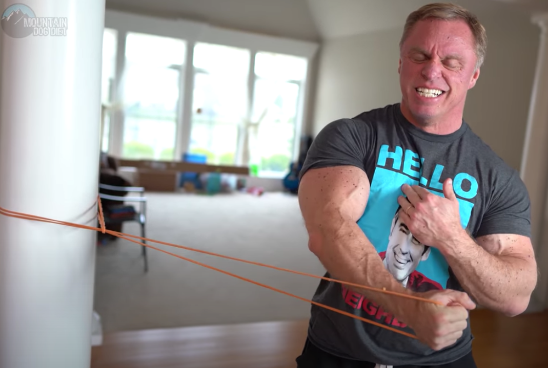 using mini bands for flies to work the chest