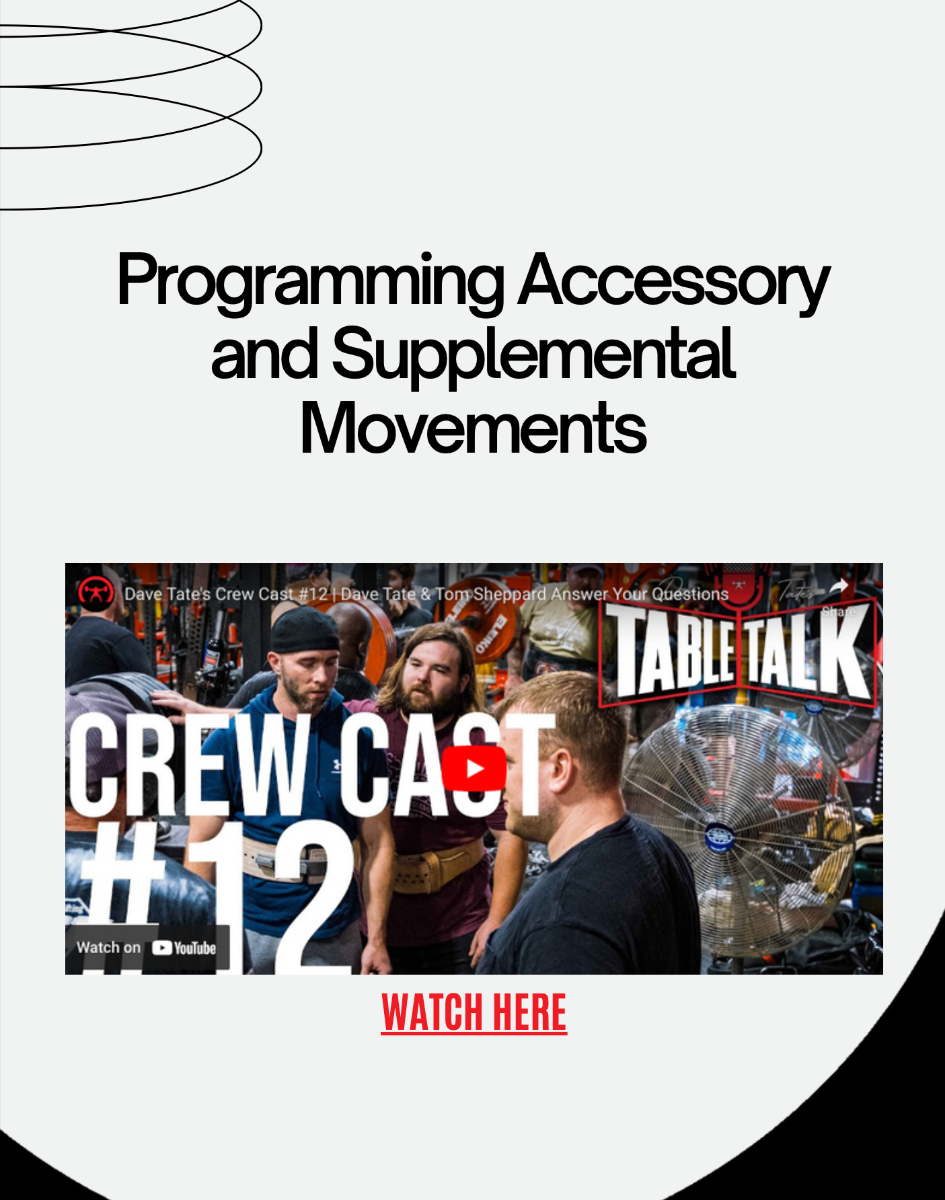 Dave Tate Guide To Supplemental Movements