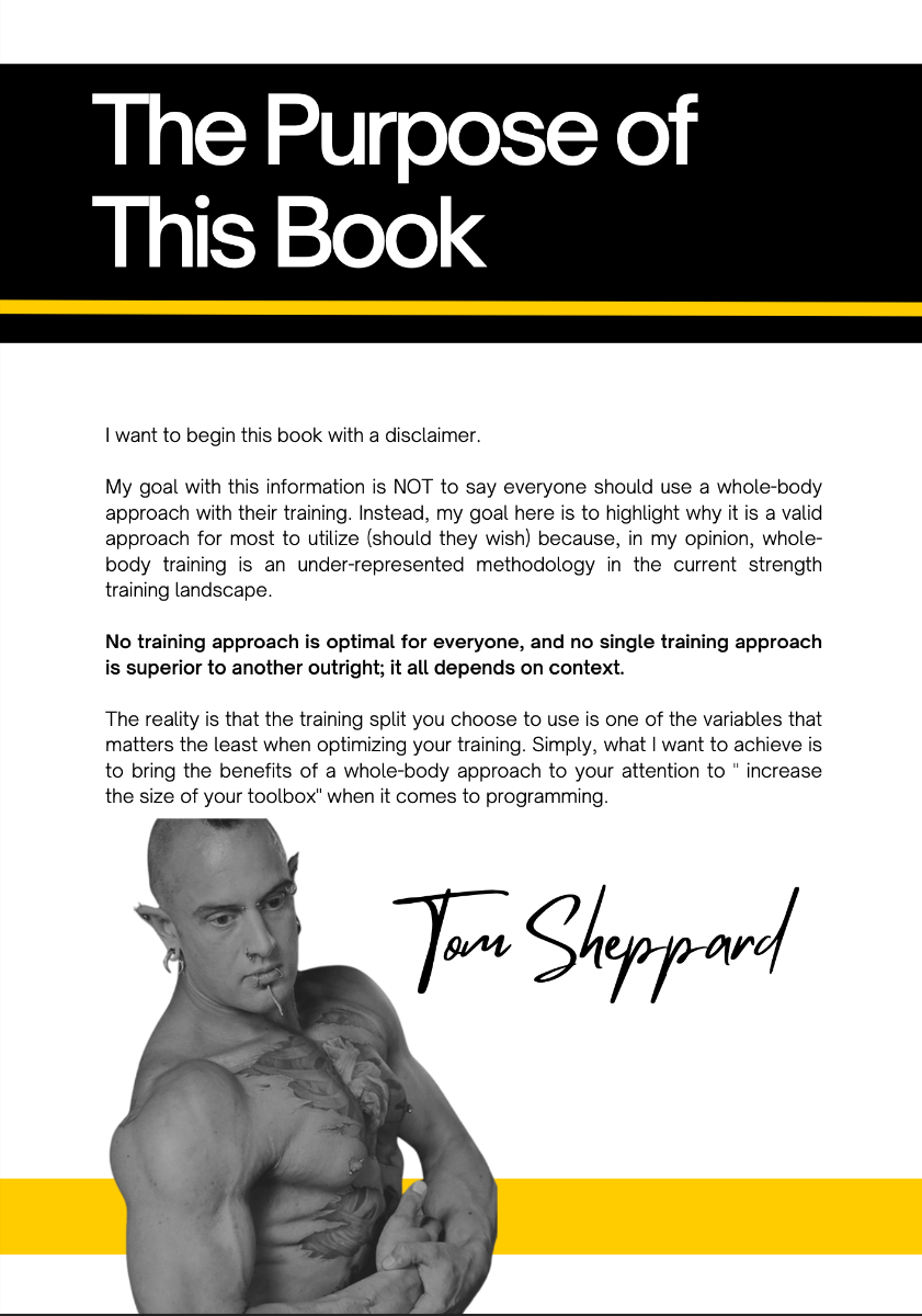 WHOLE BODY TRAINING METHOD EBOOK
