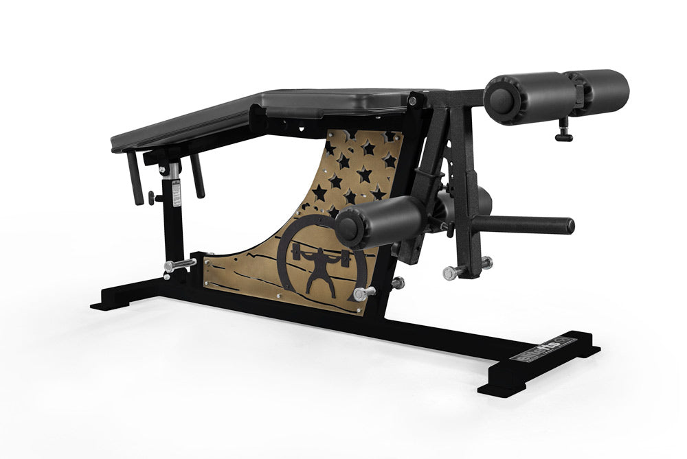 elitefts Signature Leg Ext/Curl Plate Loaded with Adjustable Main Pad & Logo Panel