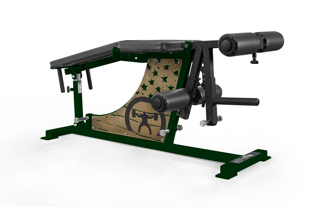 elitefts Signature Leg Ext/Curl Plate Loaded with Adjustable Main Pad & Logo Panel