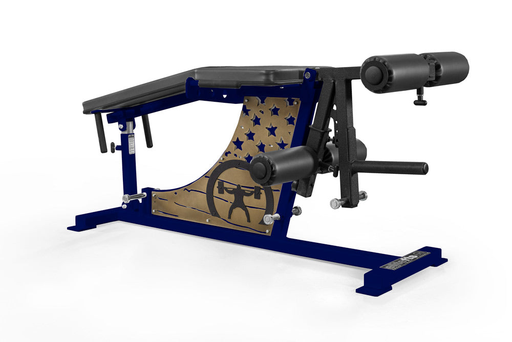elitefts Signature Leg Ext/Curl Plate Loaded with Adjustable Main Pad & Logo Panel