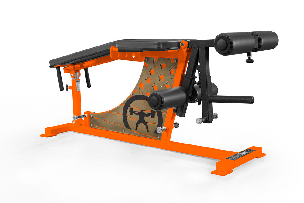 elitefts Signature Leg Ext/Curl Plate Loaded with Adjustable Main Pad & Logo Panel