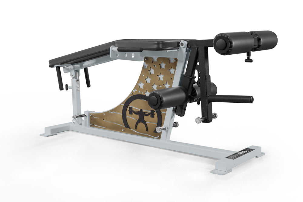 elitefts Signature Leg Ext/Curl Plate Loaded with Adjustable Main Pad & Logo Panel