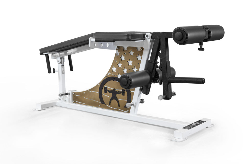elitefts Signature Leg Ext/Curl Plate Loaded with Adjustable Main Pad & Logo Panel
