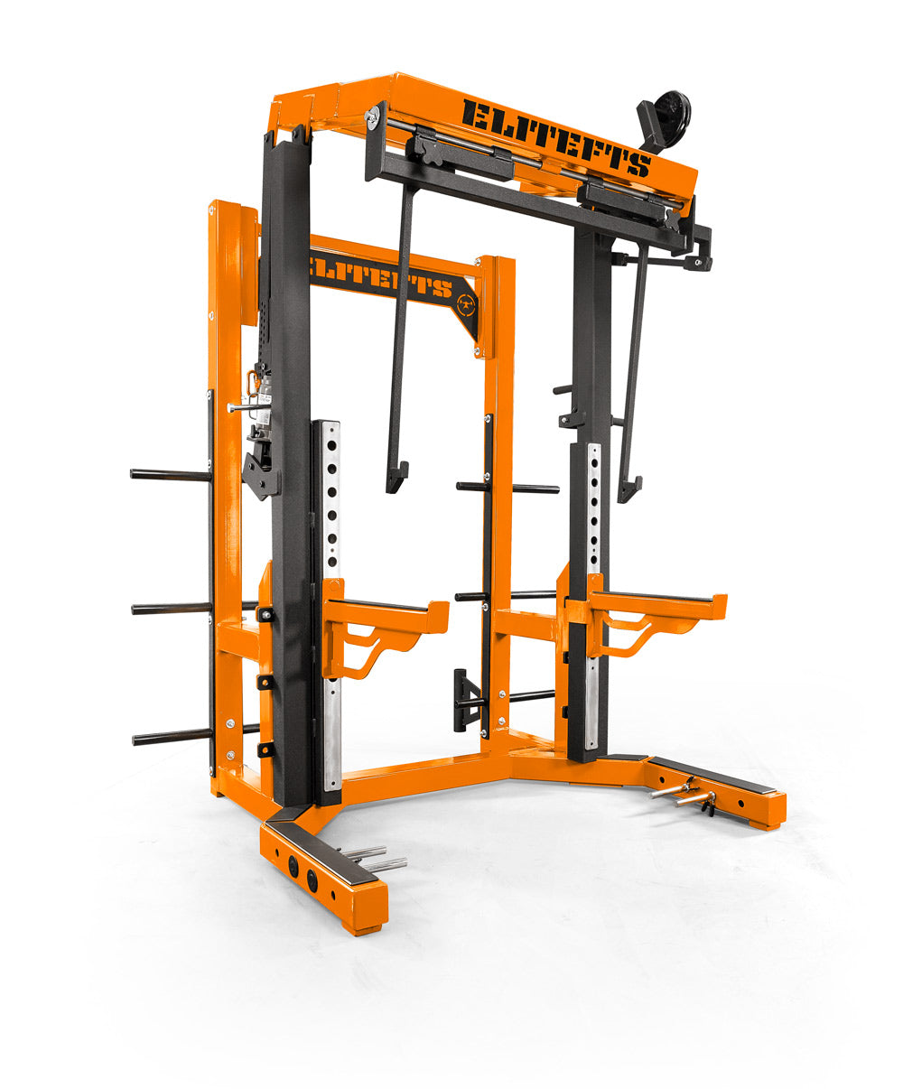 Orange mono-lift with black attachments