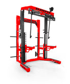 Red mono-lift with black attachments