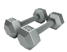 solid hex dumbells 10