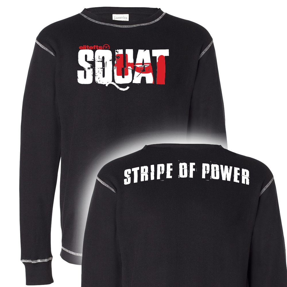 picture of black Stripe of Power thermal T-shirt
