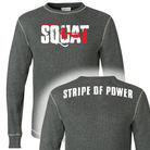picture of charcoal Stripe of Power thermal T-shirt