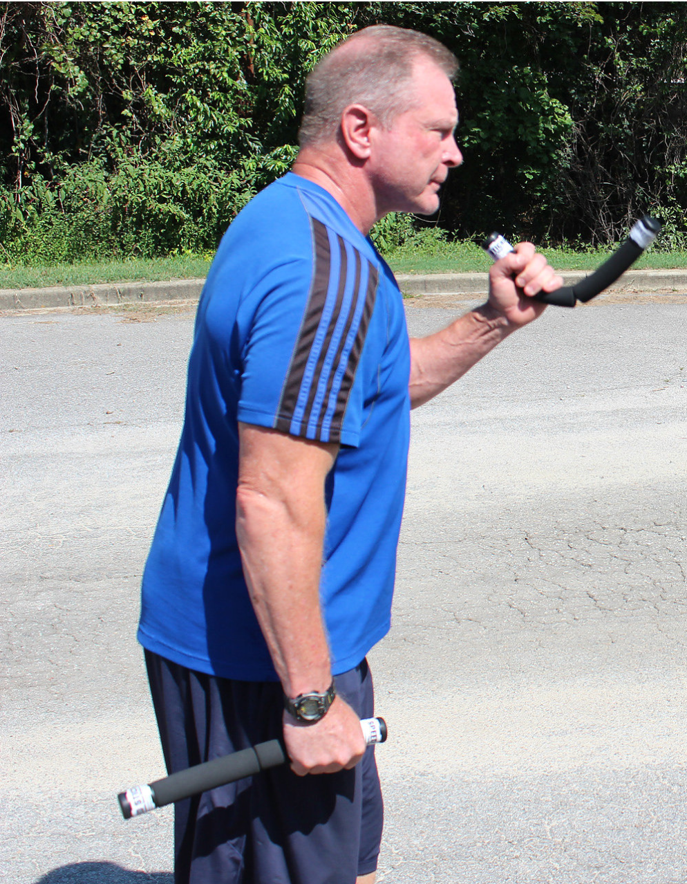 Speed Stick Flexible Hand Weight - 1 Pair in use