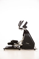 Black elliptical machine with 'Spirit' branding on a white background