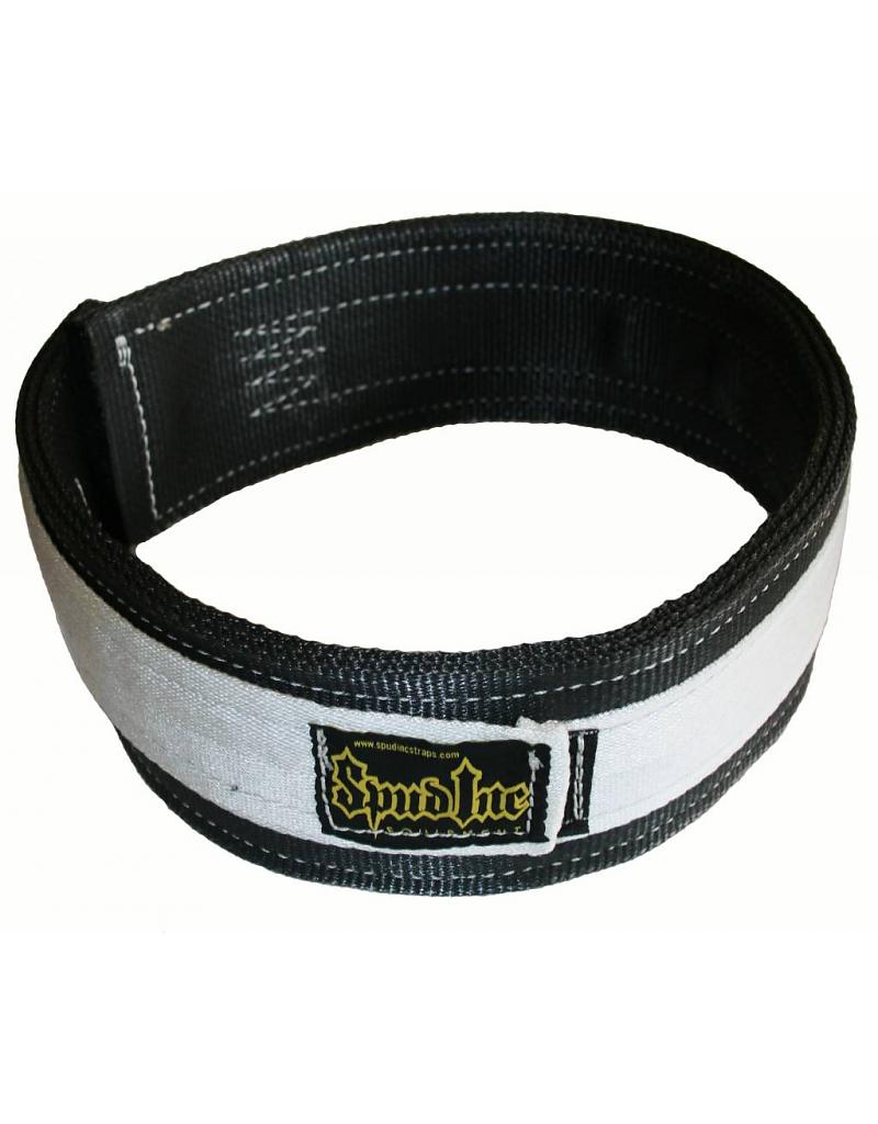 SPUD MEN'S DEADLIFT BELT 2 PLY BLACK/WHITE