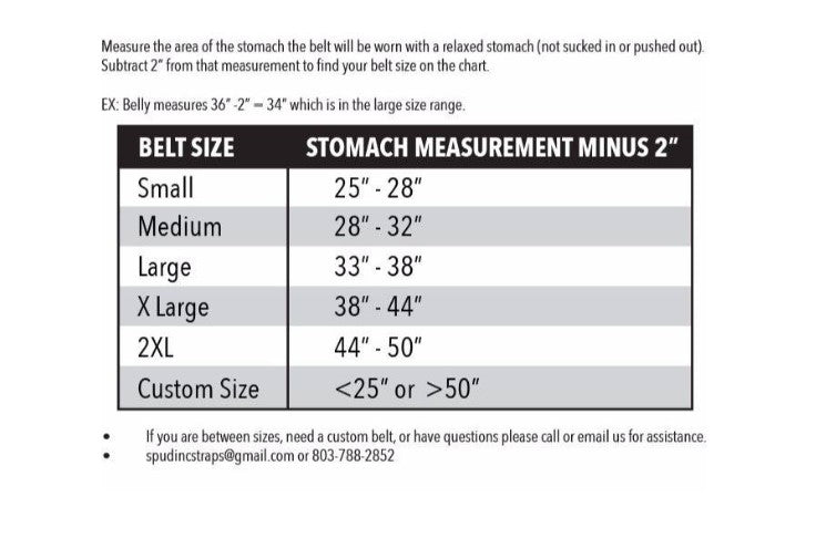 Spud Men's Pro Series 3 Ply Belt 