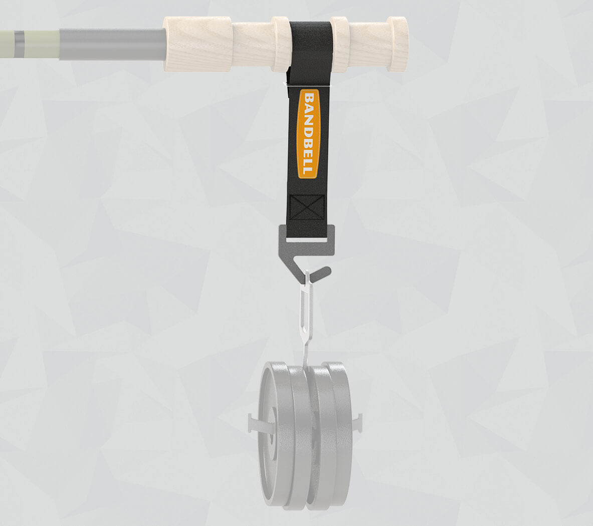 BANDBELL ANCHOR LOADER WITH STRAP-N-HOOK loaded with plates
