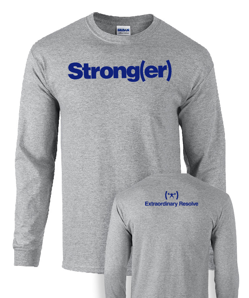 picture of elitefts Strong(er) Navy Long Sleeve T-Shirt