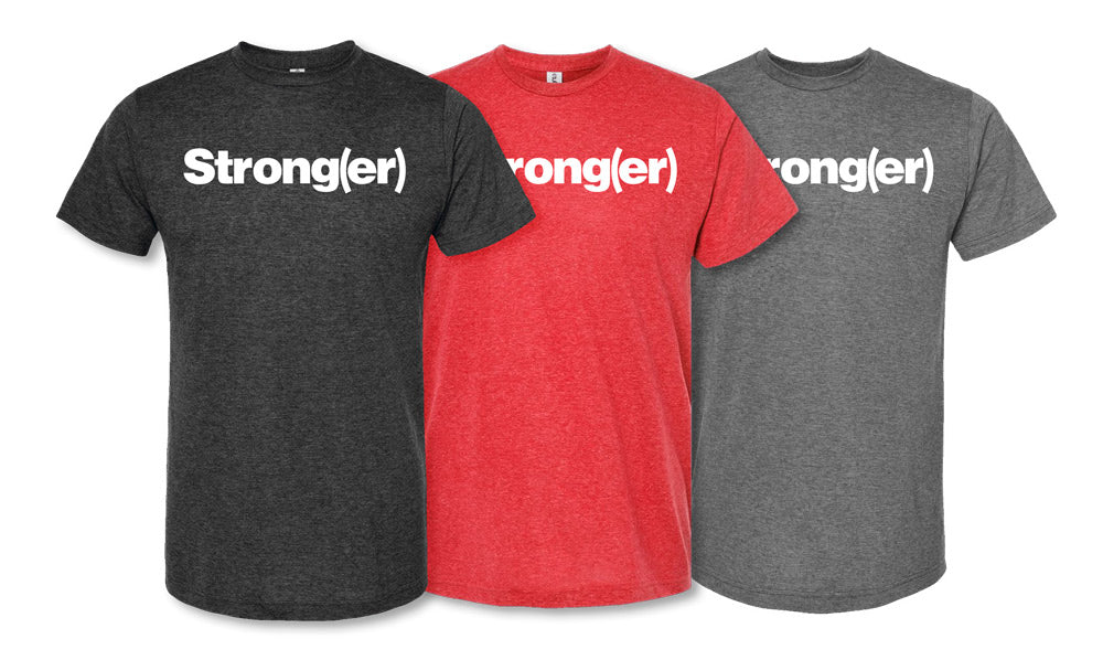 picture of elitefts Strong(er) White Premium T-Shirt front