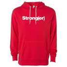 elitefts Strong(er) White Lightweight Hoodie red
