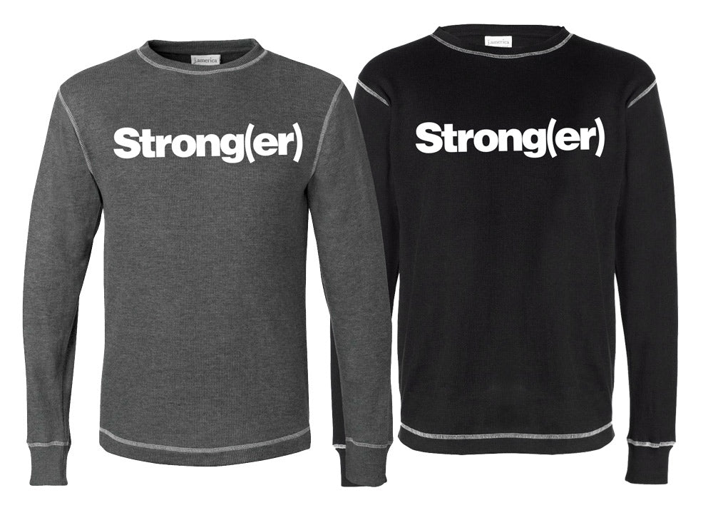 elitefts Strong(er) White Thermal Long Sleeve Shirt