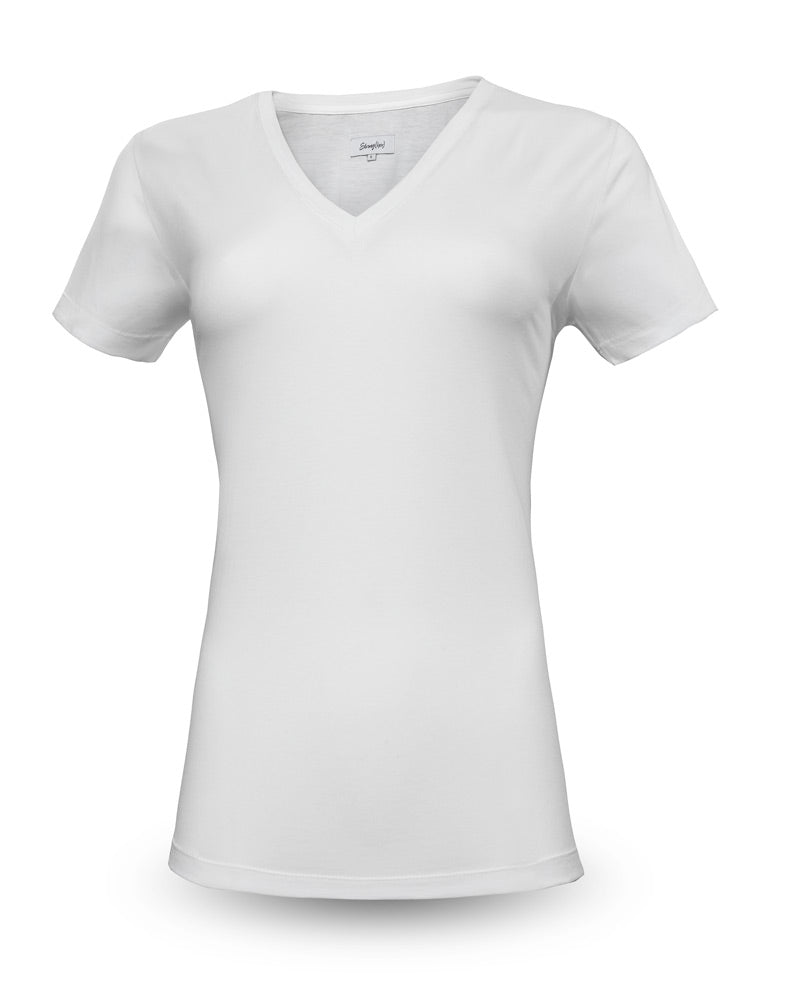 White t-shirt on a white background