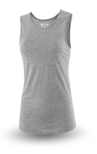 Gray sleeveless shirt on a white background