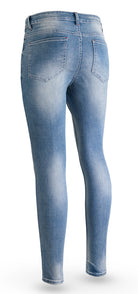 Blue jeans on a white background
