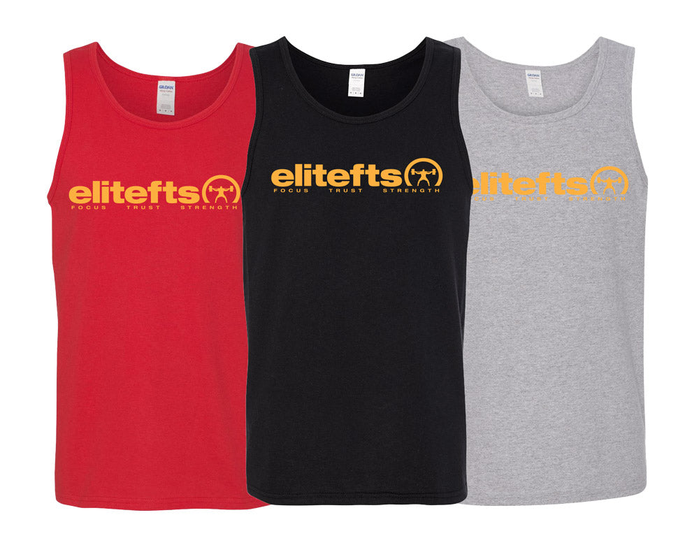elitefts Tagline Gold Tank Top