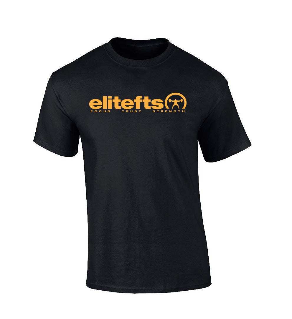 elitefts Tagline Gold T-Shirt black