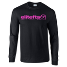 elitefts Tagline Pink Long Sleeve T-Shirt black