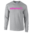 elitefts Tagline Pink Long Sleeve T-Shirt grey