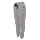 elitefts Tagline Pink Fleece Jogger Pants grey