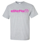 elitefts Tagline Pink T-Shirt grey