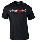 picture of elitefts Tagline Red and White T-Shirt black