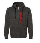 elitefts Tagline Red Full Zip Hoodie black
