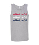 elitefts tagline rwb stacked tank top grey