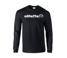 picture of elitefts Tagline White Long Sleeve T-Shirt black