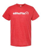 picture of elitefts Tagline White Premium T-Shirt red