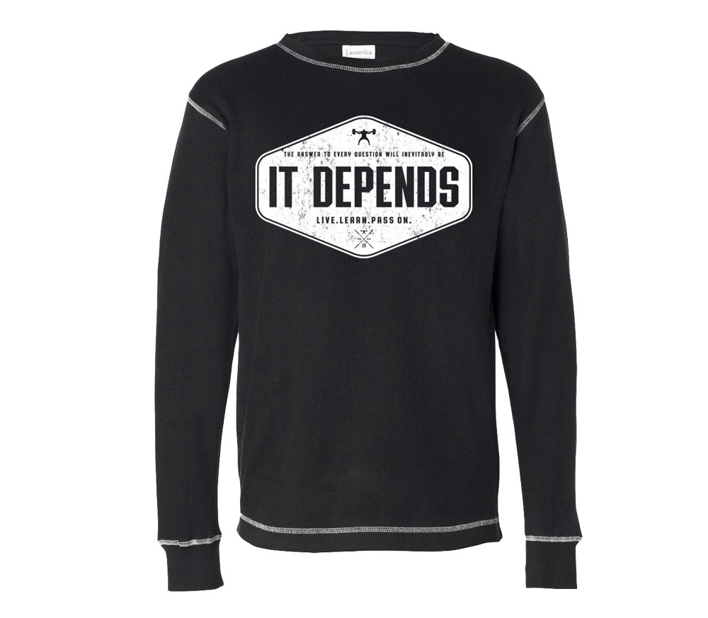 elitefts It Depends Thermal Long Sleeve Shirt black