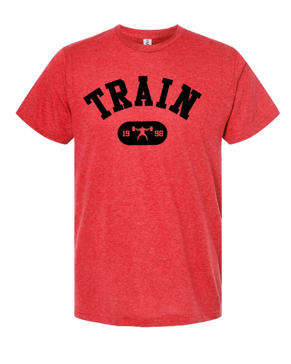 picture of elitefts Train Arch Premium T-Shirt red