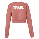 elitefts White Train Women's Cropped Crew Fleece mauve