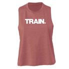 elitefts White Train Women's Racerback Cropped Tank mauve