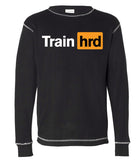 picture of black Train Hard thermal T-shirt